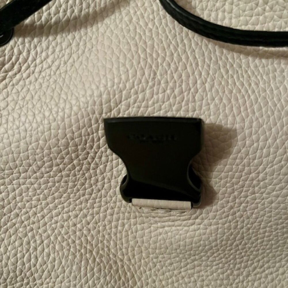Coach Two-Tone Cream and Black Leather Backpack - Picture 13 of 14